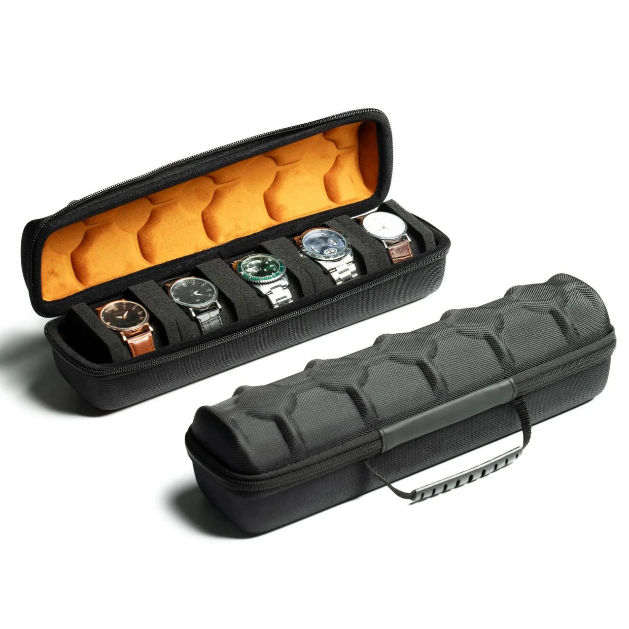 Watch Box Organizer for Men,Watch Travel Case Portable Storage Watch Display Holder for Wristwatches with anti-Move Watch Pillow