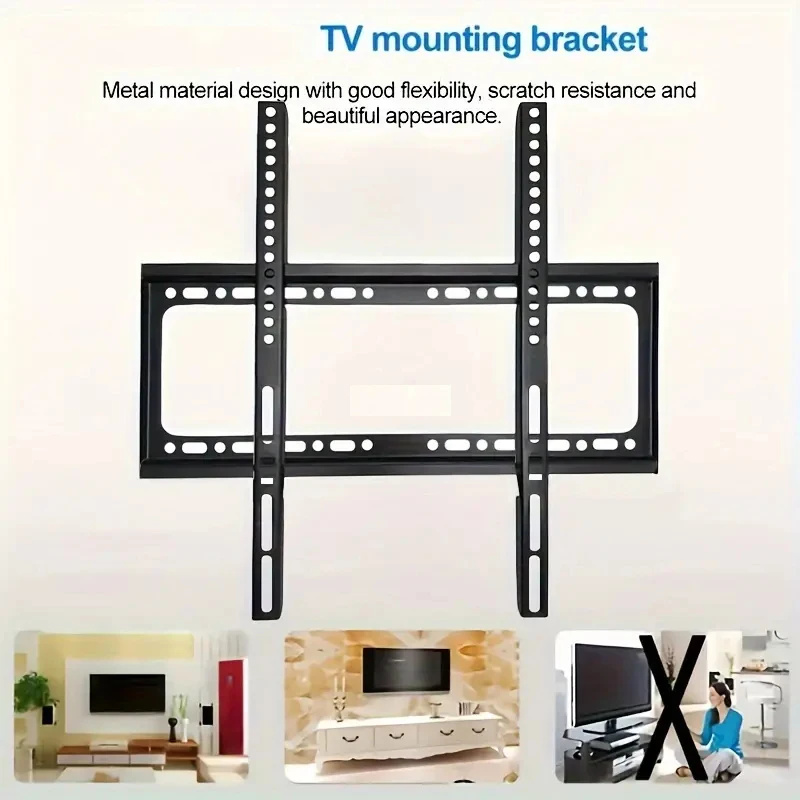 Universal TV Wall Mount Bracket for Most 23-63 in LED Plasma TV Stand Holder Max VESA 400X400mm up to 99Lbs Space Saving Home