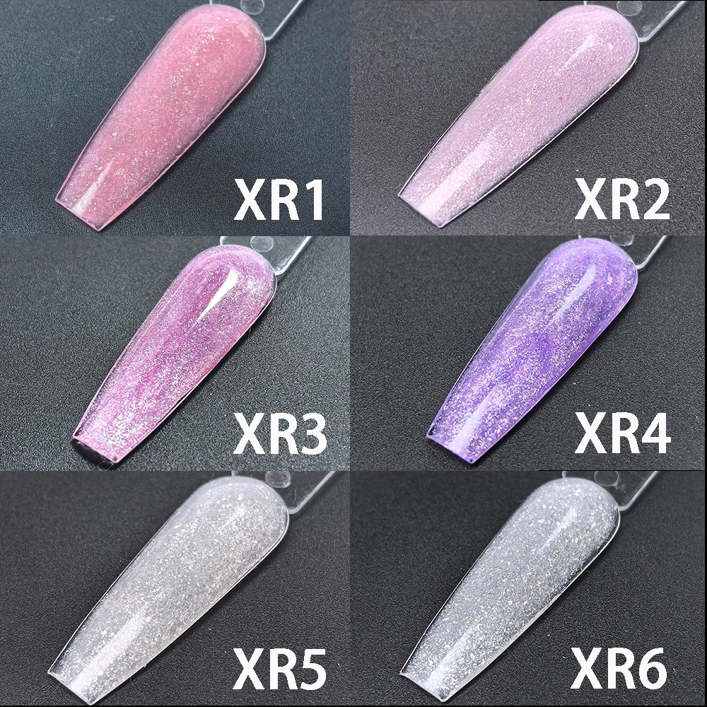 Jillnails Snow Sparkle Builder Nail Gel 100g/50g Hema TPO Free Shimmer Glitter Pink Purple Milky for Nail Extension Sculpting