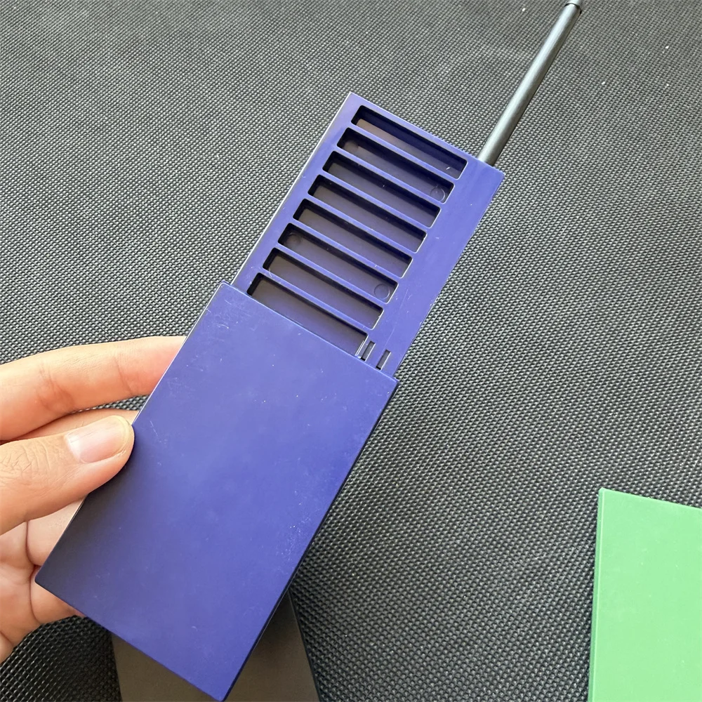 8-Compartment Metal Snuff Cigarette Case Container With Sild Lid in Aluminum Straw Pocket Size Portable Storage Box