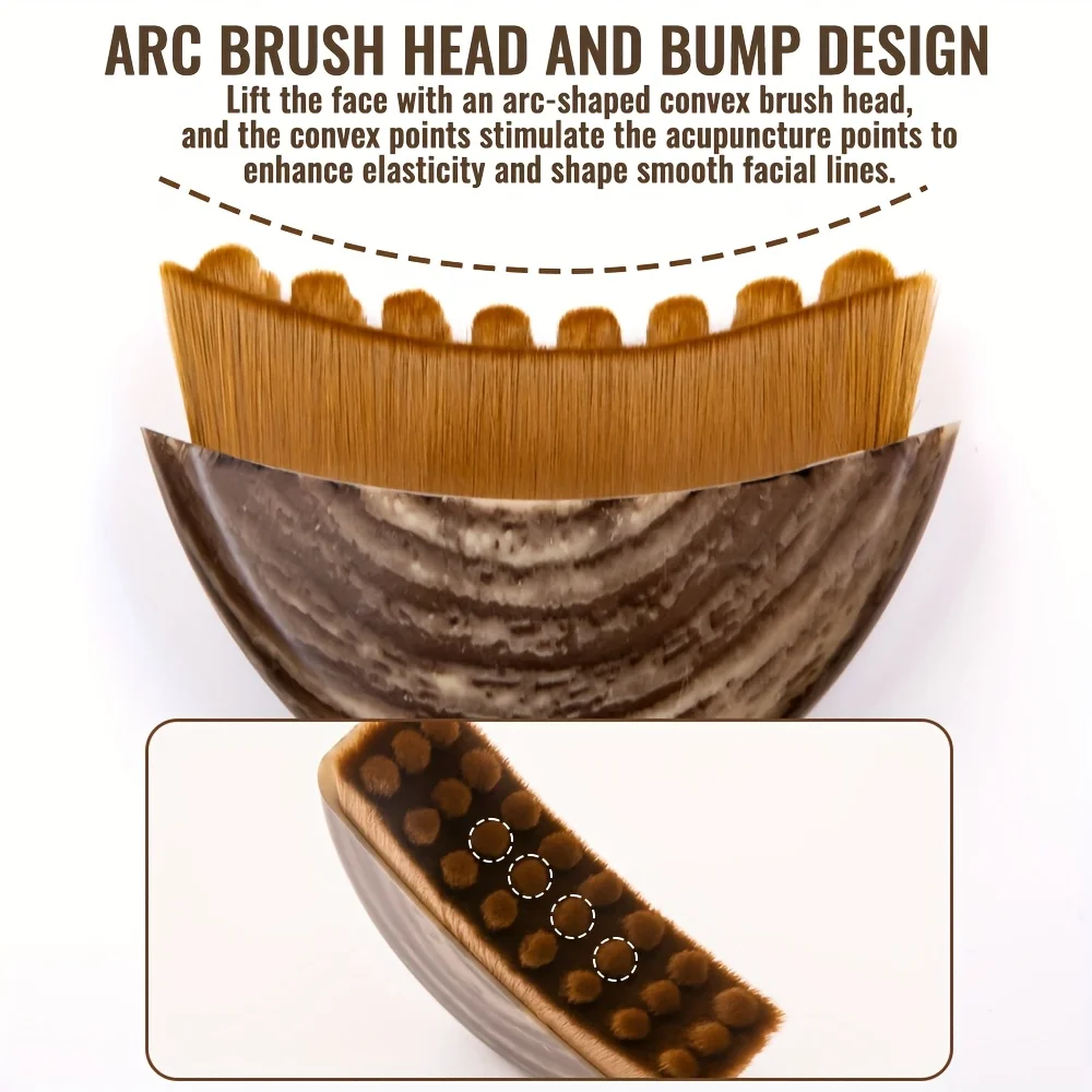 1pc Multi-functional lymphatic contour facial brush, dry brush, suitable for face, chin and chin shaping massage