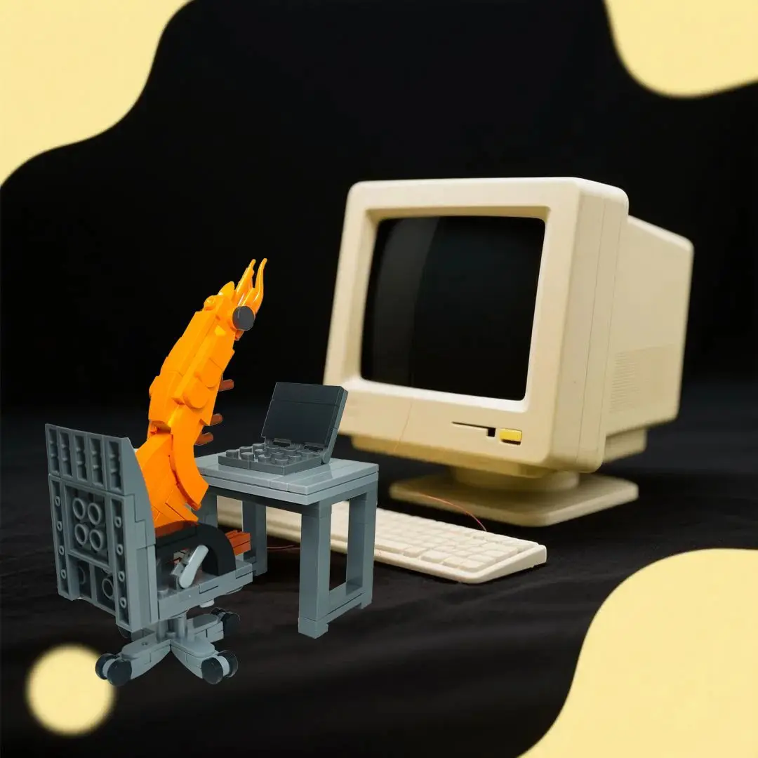 MOC Building Block Shrimp Model Figurines, Puzzle Assembly, Boys and Girls Randomly Mixing, Internet Celebrity Creative Parodies