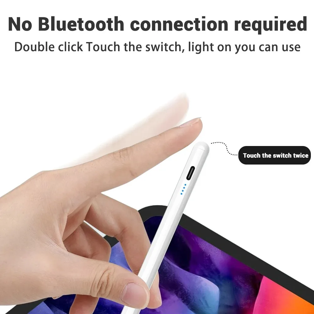 2026 Stylus For Apple Pencil with Palm Rejection for iPad Air 6 M2 2025 A16 11th 10th Gen Air 5 4 10.9 Pro 11 12.9 iPad Pencil