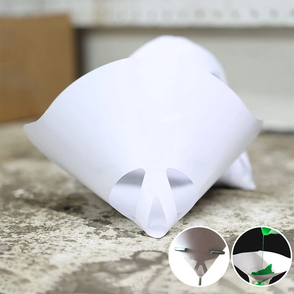 200/10Pcs Disposable Car Paint Spray Mesh Paper Filter Purifying Straining Funnel Paint Filter Conical Nylon Micron Paper Funnel