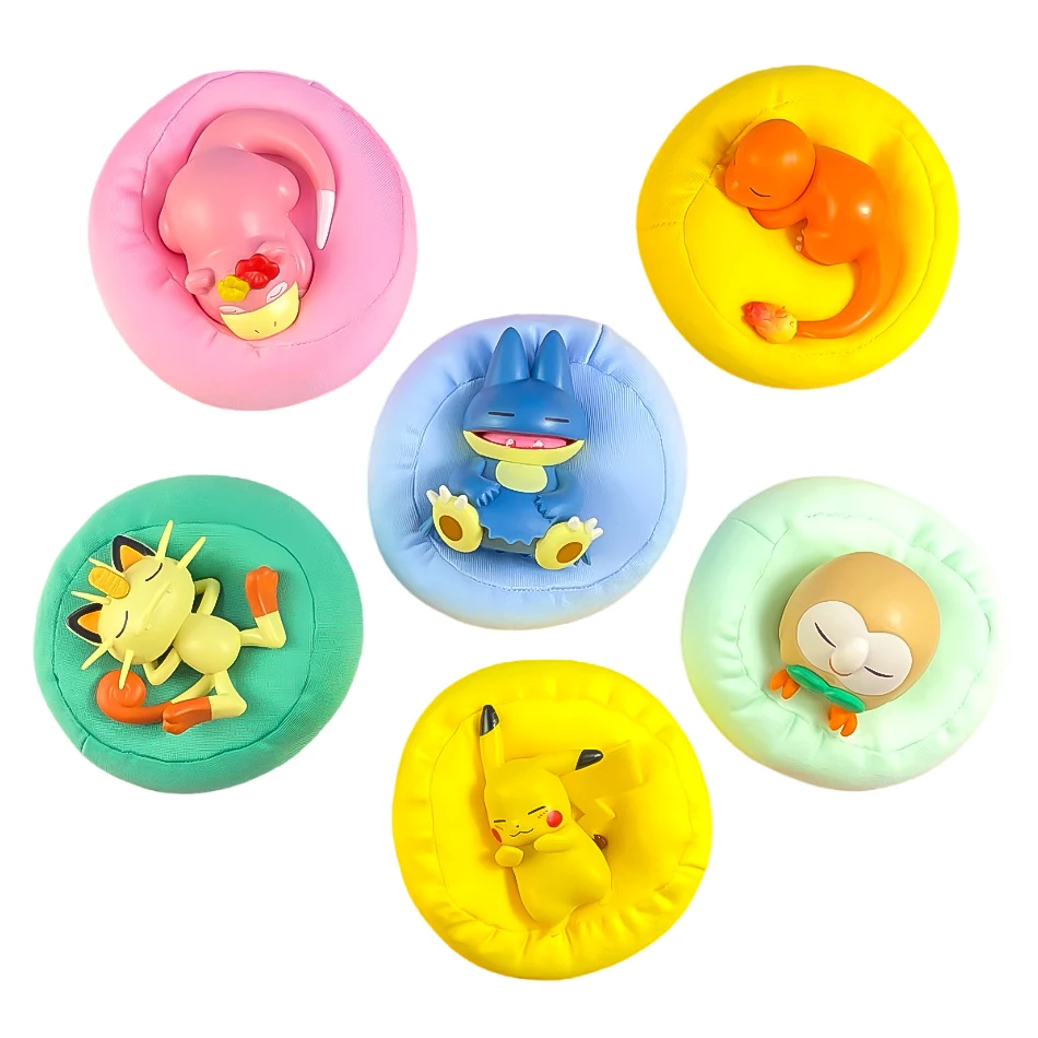 Anime Poké Mon Blind Box Model Figure 1-12 Pcs Pikachu Sleep Series Interior Hand Sleeping Position Toys Gift for Sfriends