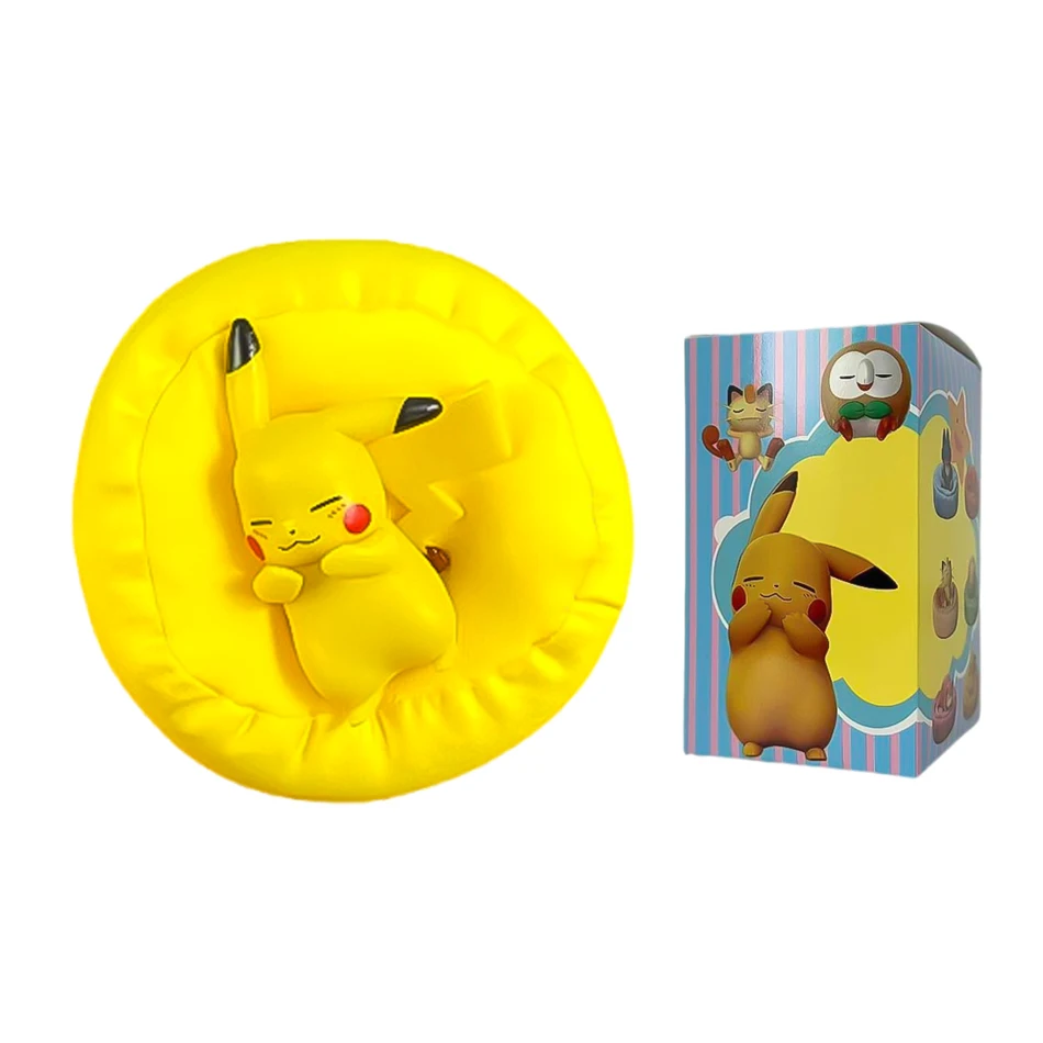 Anime Poké Mon Blind Box Model Figure 1-12 Pcs Pikachu Sleep Series Interior Hand Sleeping Position Toys Gift for Sfriends