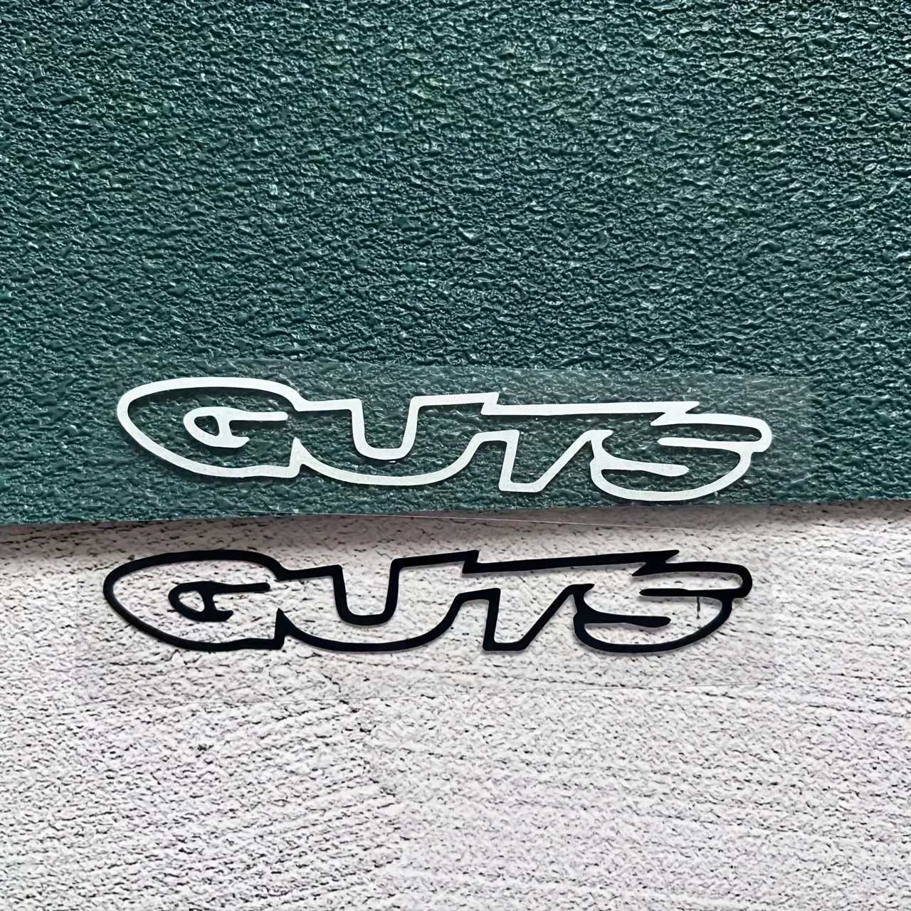 1PC Black/White/Red GUTS Letter Stickers Waterproof Vinyl Decal for Car Motorcycle Bike Helmet Decoration