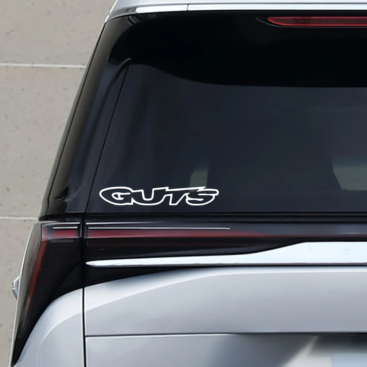 1PC Black/White/Red GUTS Letter Stickers Waterproof Vinyl Decal for Car Motorcycle Bike Helmet Decoration