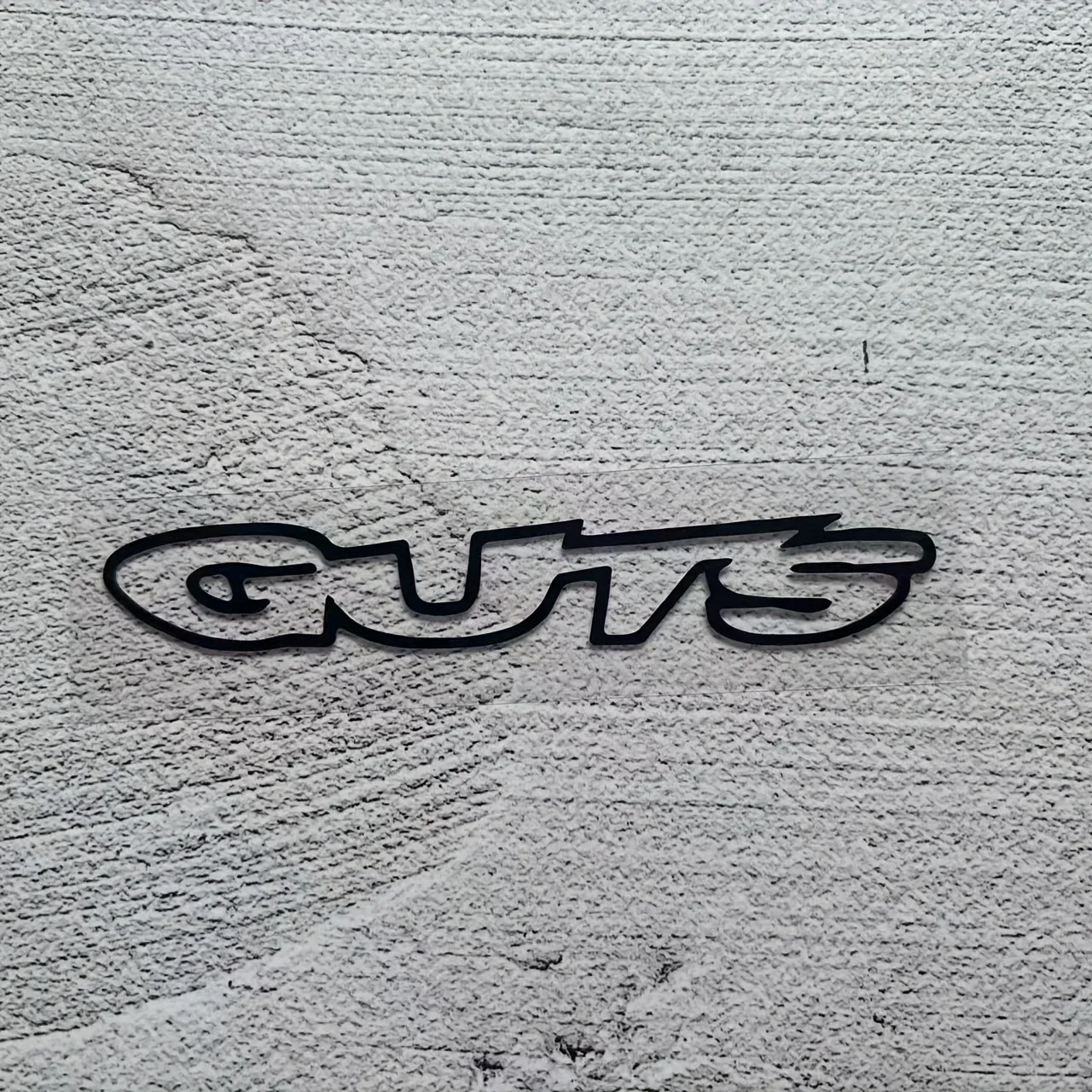 1PC Black/White/Red GUTS Letter Stickers Waterproof Vinyl Decal for Car Motorcycle Bike Helmet Decoration
