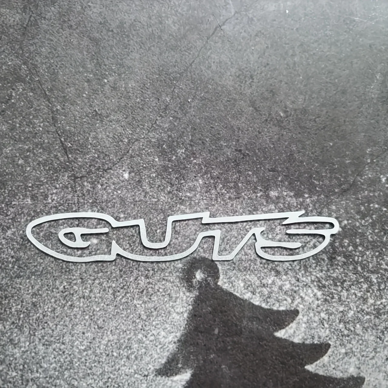 1PC Black/White/Red GUTS Letter Stickers Waterproof Vinyl Decal for Car Motorcycle Bike Helmet Decoration