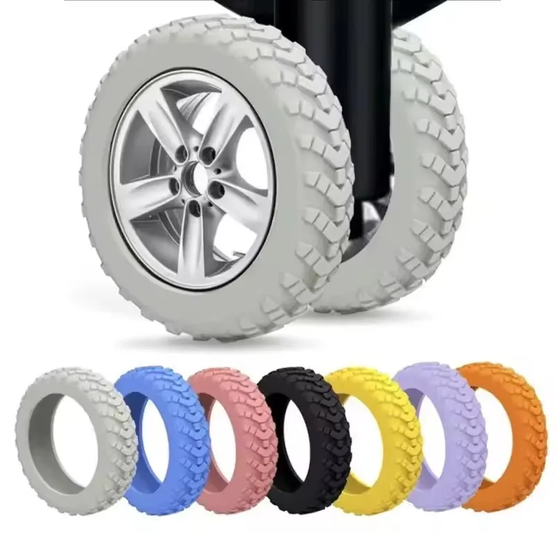 8PCS Luggage Wheels Protector Silicone Wheels Caster Shoes Travel Luggage Suitcase Reduce Noise Wheels Guard Cover Accessories