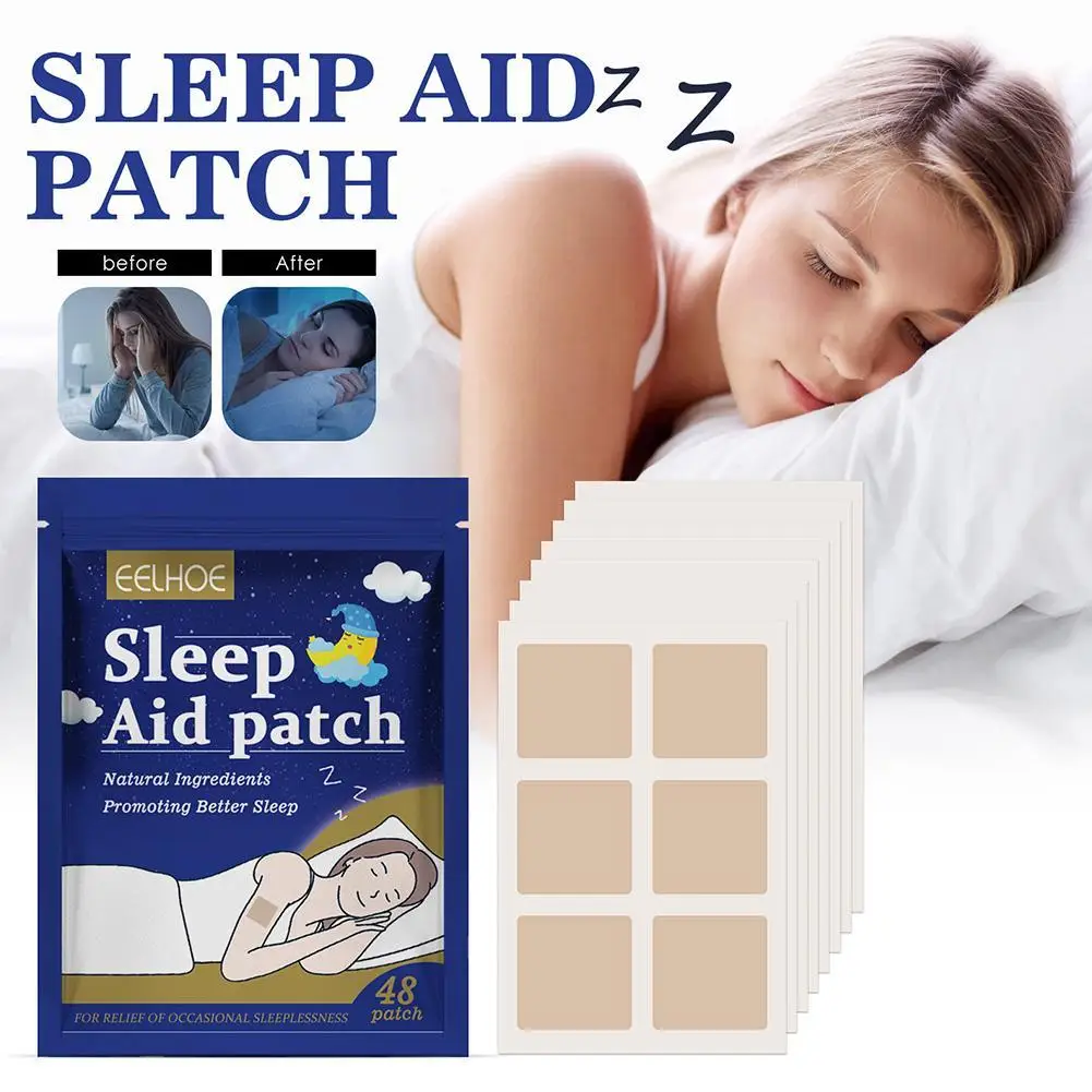 48pcs/Pack Sleep Patches Natural Sleeping Insomnia Relief Patch Herbal Medical Improve Insomnia Stickers
