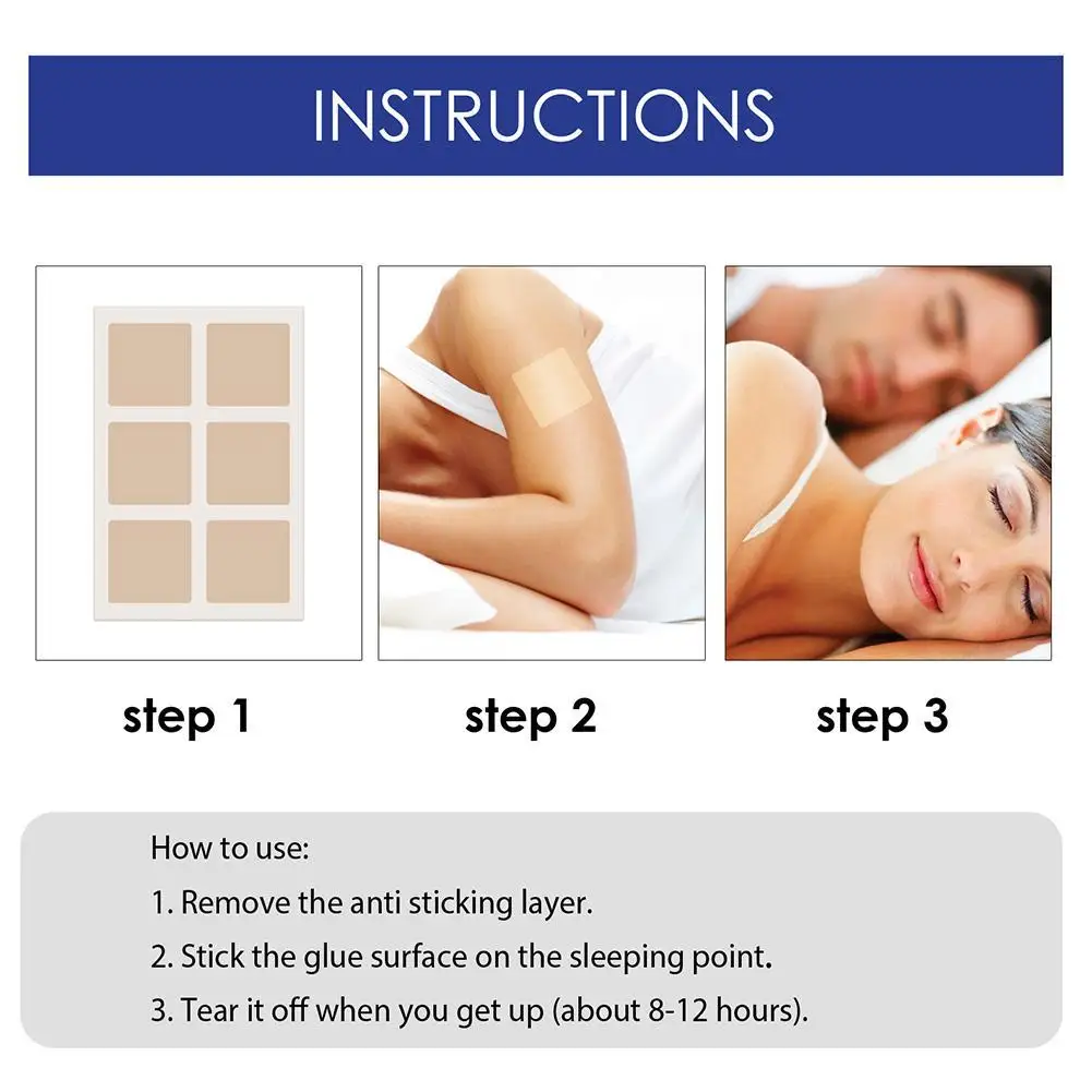 48pcs/Pack Sleep Patches Natural Sleeping Insomnia Relief Patch Herbal Medical Improve Insomnia Stickers