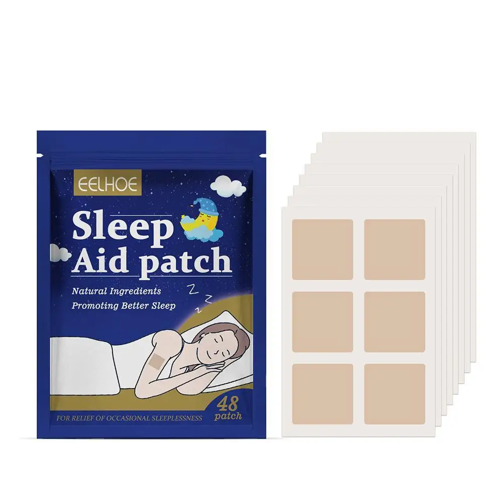 48pcs/Pack Sleep Patches Natural Sleeping Insomnia Relief Patch Herbal Medical Improve Insomnia Stickers