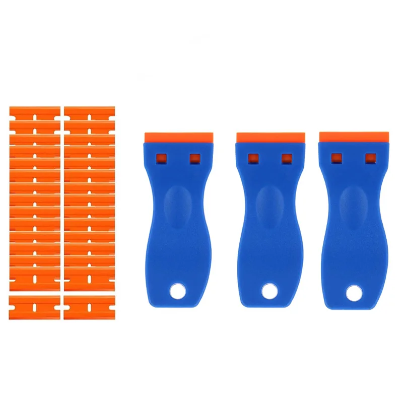 Plastic Scrapers Non-Scratch Scraper Tool for Tight Spaces Multi-Purpose Label Scraper Pen-Shaped for Car Cleaning Kit 3-35Pcs