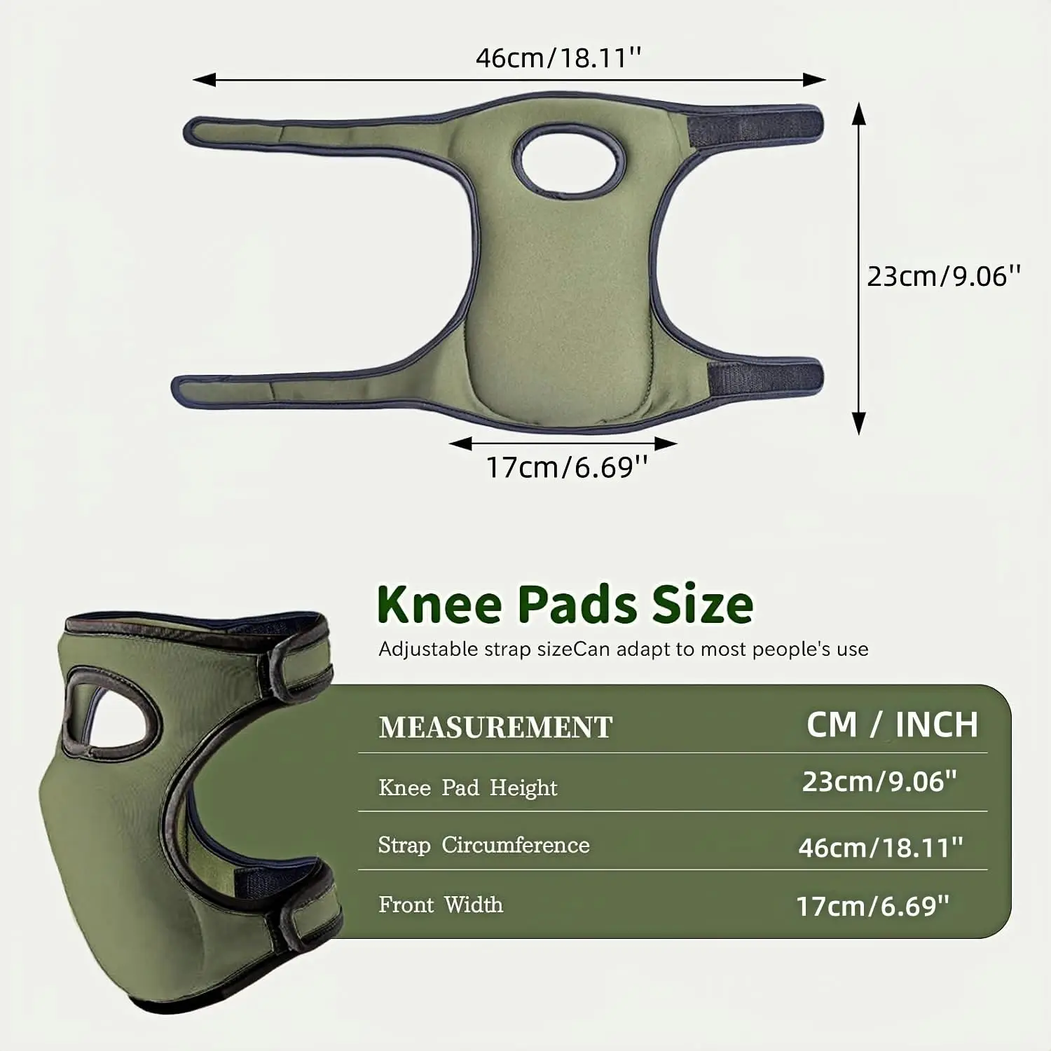 Heavy Duty Knee Pads Thick Foam Dual Strap Adjustable Breathable For Tile Laying Floor Scrubbing Mechanical Work Yoga Outdoor