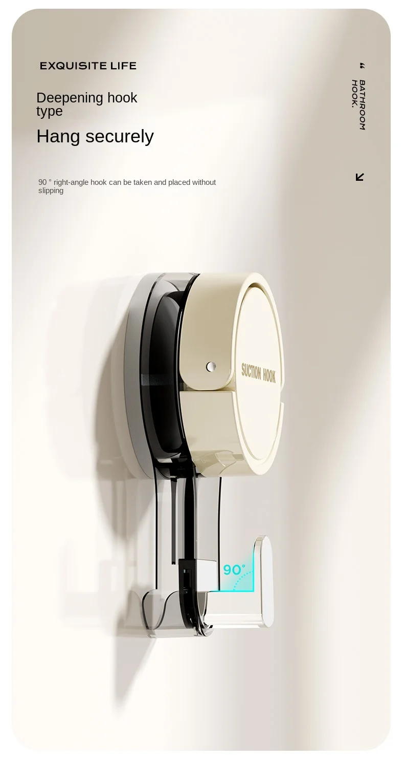Strong Vacuum Suction Hooks Traceless No-Drilling Adhesive for Home Bathroom Kitchen Door Back Toilet Area Purpose Strong Hold