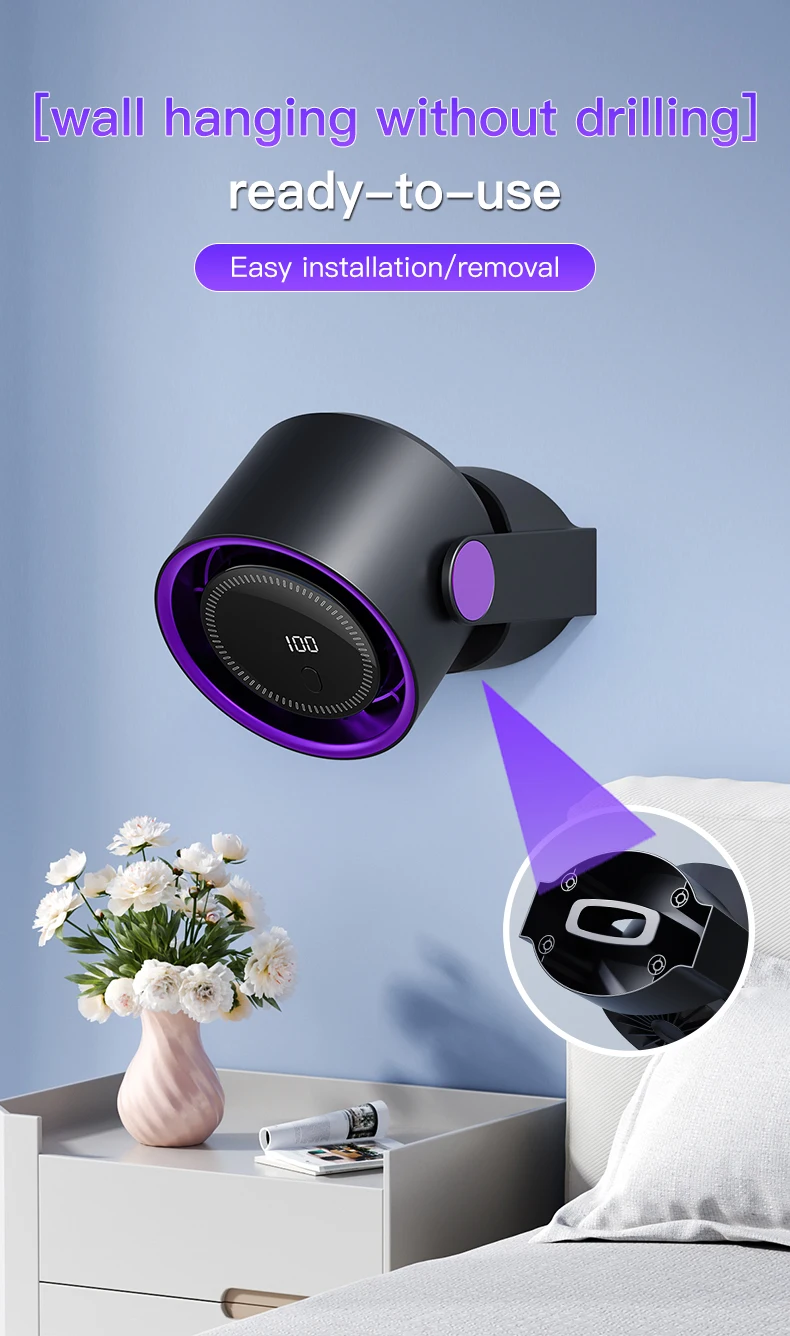 TINSOL Multi-Function Electric Fan Air Circulator, Wireless Portable Home Silent Ventilator desktop Wall Ceiling Fan, Air Cooler