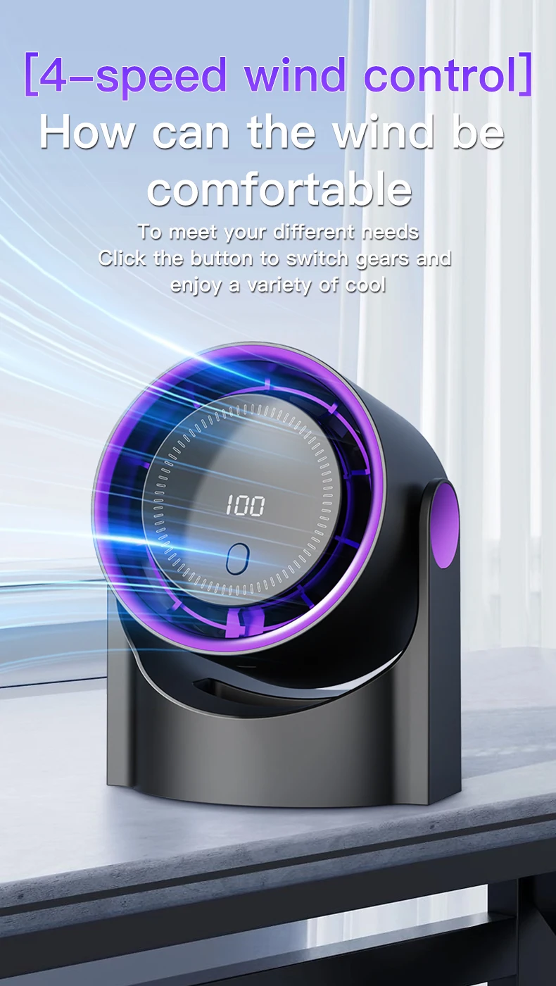 TINSOL Multi-Function Electric Fan Air Circulator, Wireless Portable Home Silent Ventilator desktop Wall Ceiling Fan, Air Cooler