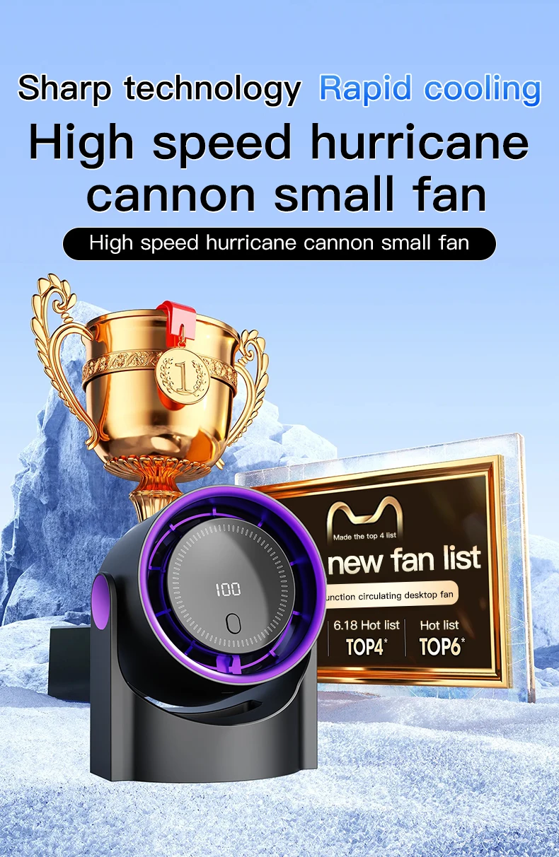 TINSOL Multi-Function Electric Fan Air Circulator, Wireless Portable Home Silent Ventilator desktop Wall Ceiling Fan, Air Cooler