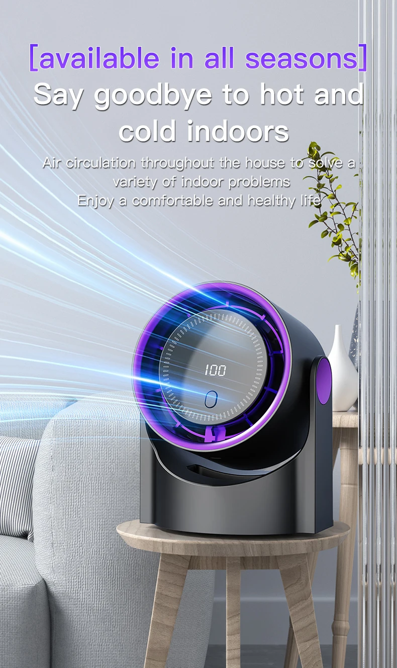 TINSOL Multi-Function Electric Fan Air Circulator, Wireless Portable Home Silent Ventilator desktop Wall Ceiling Fan, Air Cooler