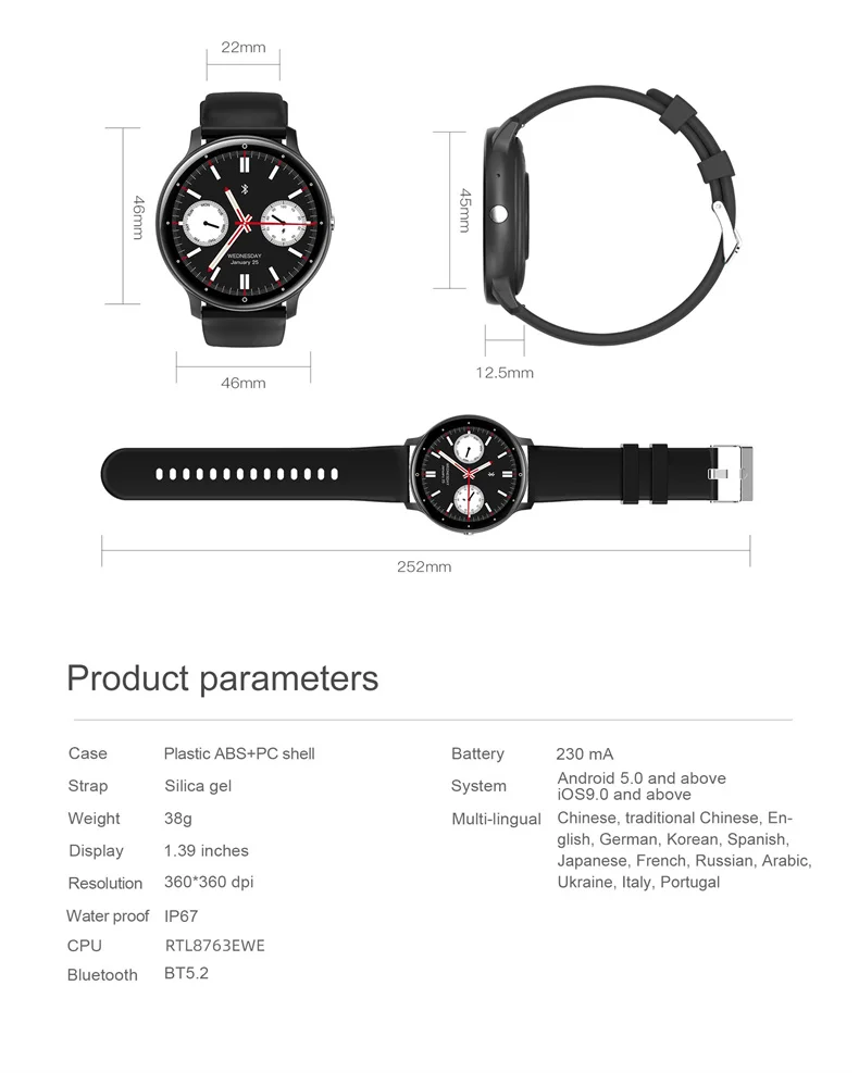 2026 New Ultra-Slim Smart Watch Men 100+ Sports Modes Heart Rate Monitoring AI Voice Assistant Bluetooth Call Smartwatches
