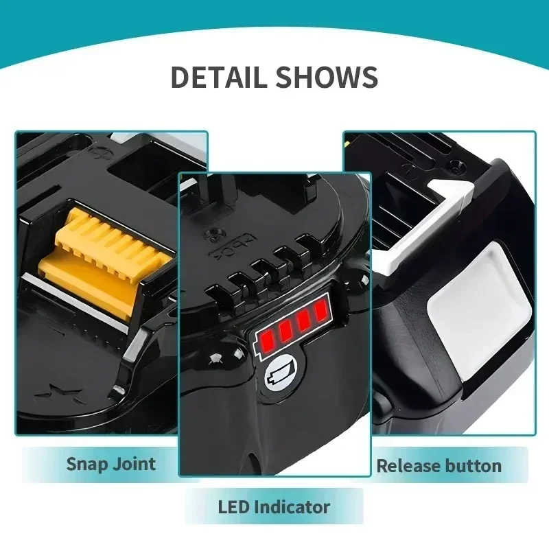 100% original Makita 18V 6.0Ah Rechargeable Battery ,For Makita BL1830 BL1830B BL1840 BL1840B BL1850 BL1850B Power Tools Battery