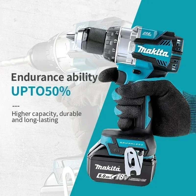 100% original Makita 18V 6.0Ah Rechargeable Battery ,For Makita BL1830 BL1830B BL1840 BL1840B BL1850 BL1850B Power Tools Battery