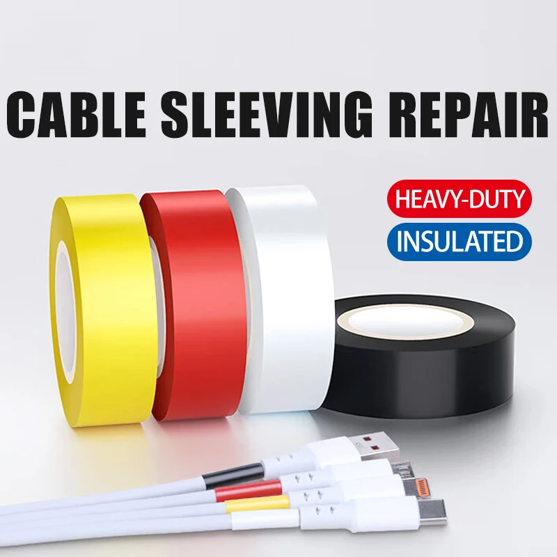 Self Adhesive Electrical Insulating PVC Tape Heat Resistant Wire Protection Tapes Temperature Resistant Electric Insulation Tap