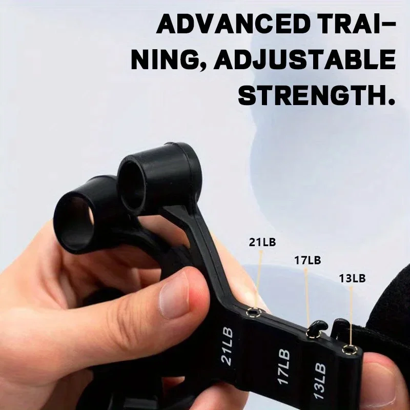 Finger Exerciser Hand Grip Strengthener Adjustable Silicone Forearm Wrist Trainer for Fitness Workouts Home Gym