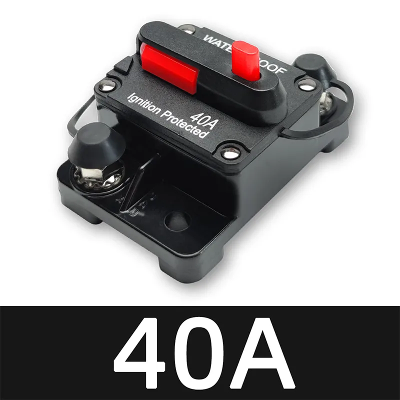 20-300 Ampere Car Audio System Manual Reset Waterproof Marine Circuit Breaker Reset Fuse 12V-48V DC Waterproof Circuit Breaker