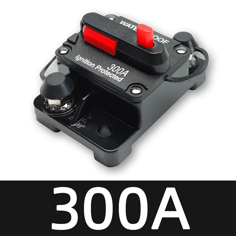 20-300 Ampere Car Audio System Manual Reset Waterproof Marine Circuit Breaker Reset Fuse 12V-48V DC Waterproof Circuit Breaker