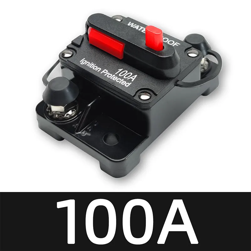 20-300 Ampere Car Audio System Manual Reset Waterproof Marine Circuit Breaker Reset Fuse 12V-48V DC Waterproof Circuit Breaker