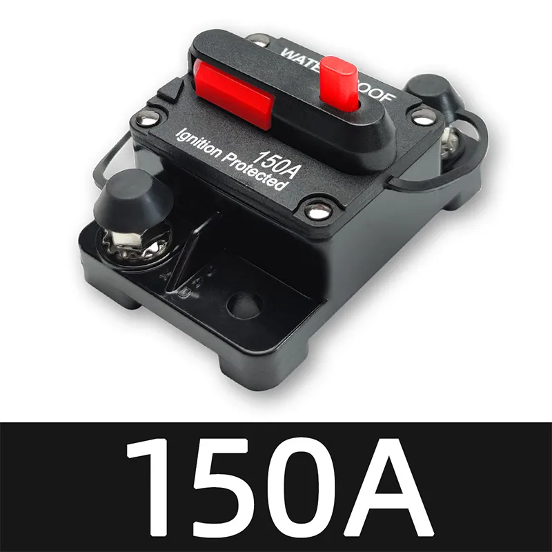 20-300 Ampere Car Audio System Manual Reset Waterproof Marine Circuit Breaker Reset Fuse 12V-48V DC Waterproof Circuit Breaker