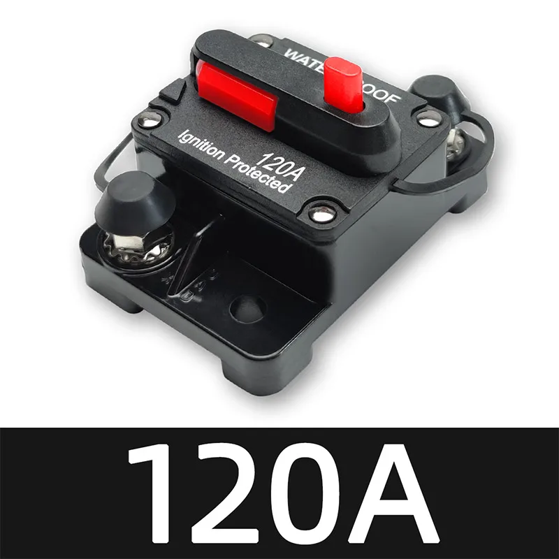 20-300 Ampere Car Audio System Manual Reset Waterproof Marine Circuit Breaker Reset Fuse 12V-48V DC Waterproof Circuit Breaker