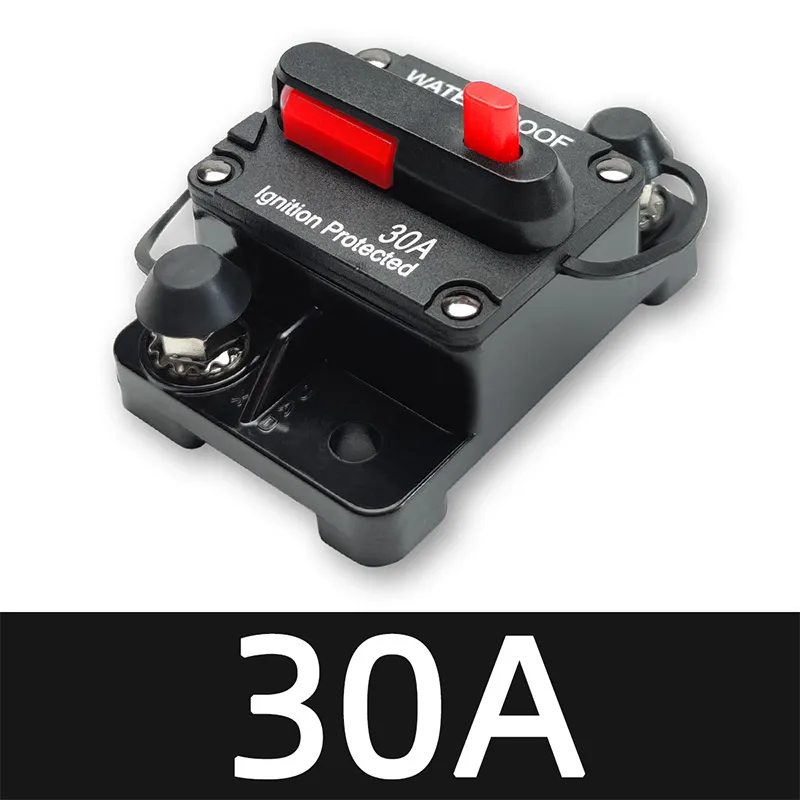 20-300 Ampere Car Audio System Manual Reset Waterproof Marine Circuit Breaker Reset Fuse 12V-48V DC Waterproof Circuit Breaker