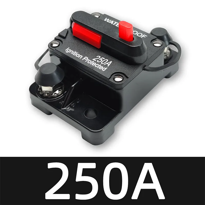 20-300 Ampere Car Audio System Manual Reset Waterproof Marine Circuit Breaker Reset Fuse 12V-48V DC Waterproof Circuit Breaker