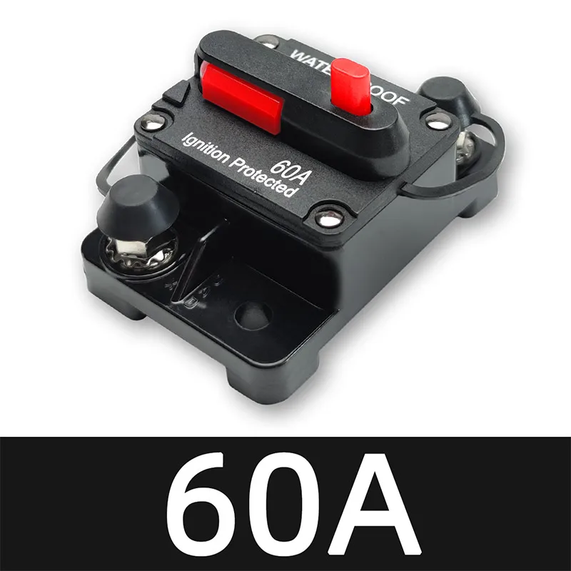 20-300 Ampere Car Audio System Manual Reset Waterproof Marine Circuit Breaker Reset Fuse 12V-48V DC Waterproof Circuit Breaker