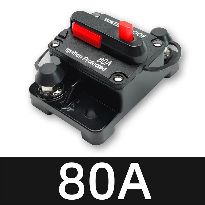 20-300 Ampere Car Audio System Manual Reset Waterproof Marine Circuit Breaker Reset Fuse 12V-48V DC Waterproof Circuit Breaker