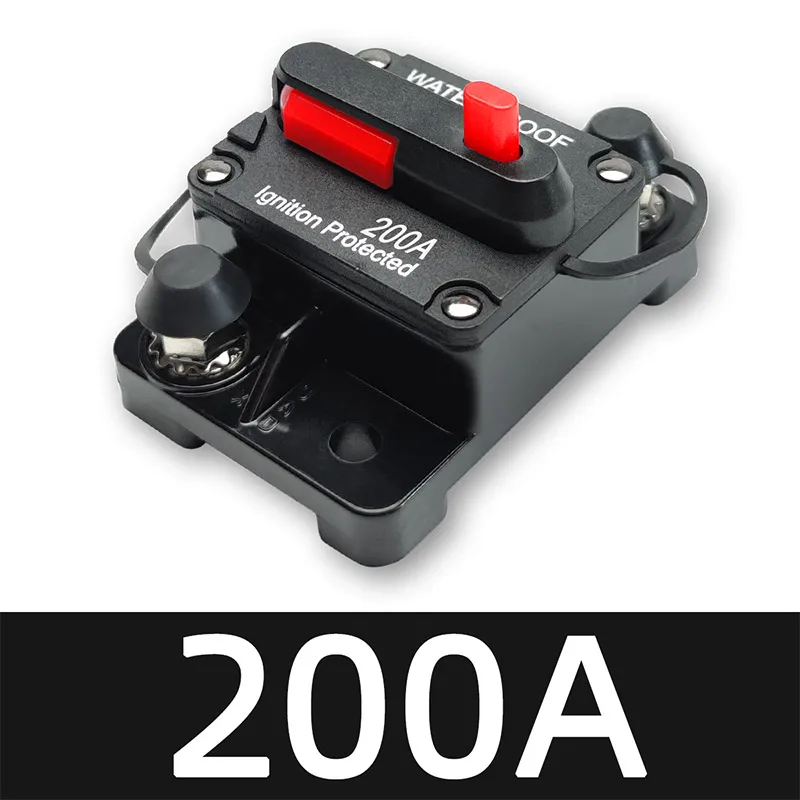 20-300 Ampere Car Audio System Manual Reset Waterproof Marine Circuit Breaker Reset Fuse 12V-48V DC Waterproof Circuit Breaker