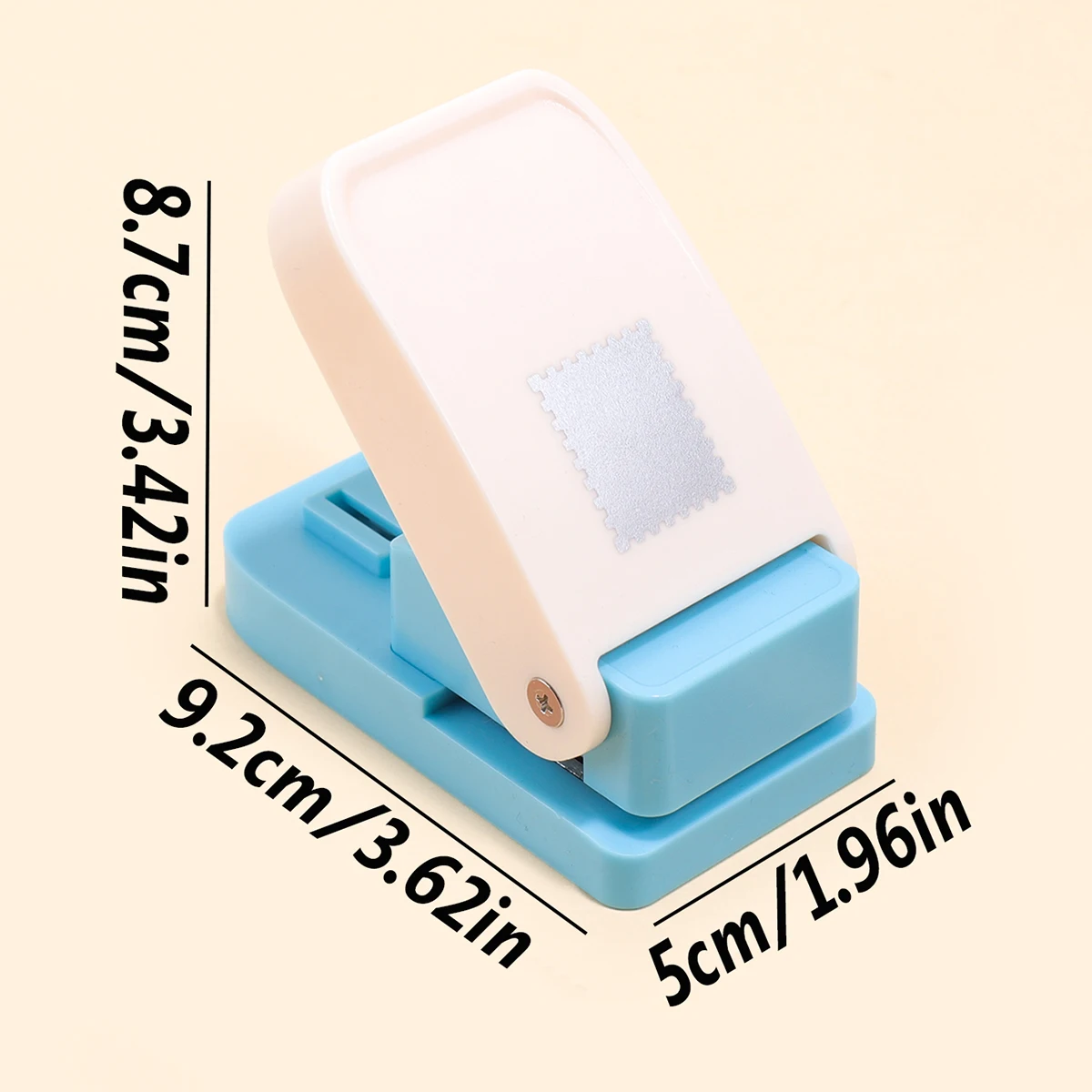 Rectangular Postage Stamp Punches Lever Action Puncher for Paper Crafting Scrapbooking DIY Projects Arts Crafts Supplies Scrapbo