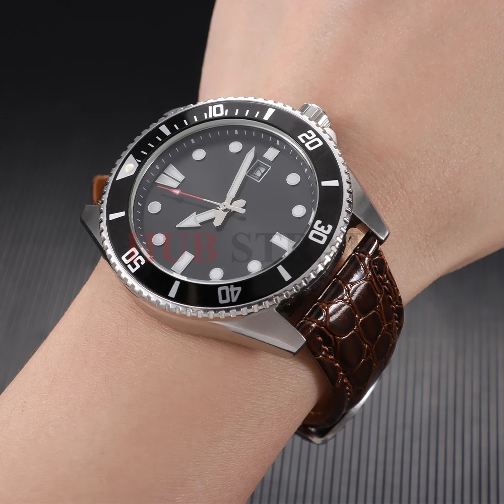 Crocodile Pattern Design Leather Watchbands Automatic Buckle Men Women Business Watch Band 12/14/16/18/19/20/22mm Watch Straps
