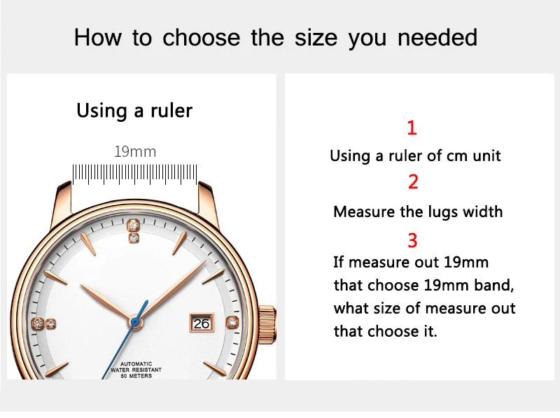 Crocodile Pattern Design Leather Watchbands Automatic Buckle Men Women Business Watch Band 12/14/16/18/19/20/22mm Watch Straps
