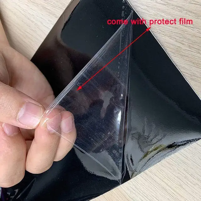 Car Vinyl Wrap Strip Tape Gloss Black Wrap Foil Kit Anti Scratch Window Door Protection Film 3/5cmX10M Car Accessories