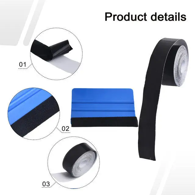 Car Vinyl Wrap Strip Tape Gloss Black Wrap Foil Kit Anti Scratch Window Door Protection Film 3/5cmX10M Car Accessories