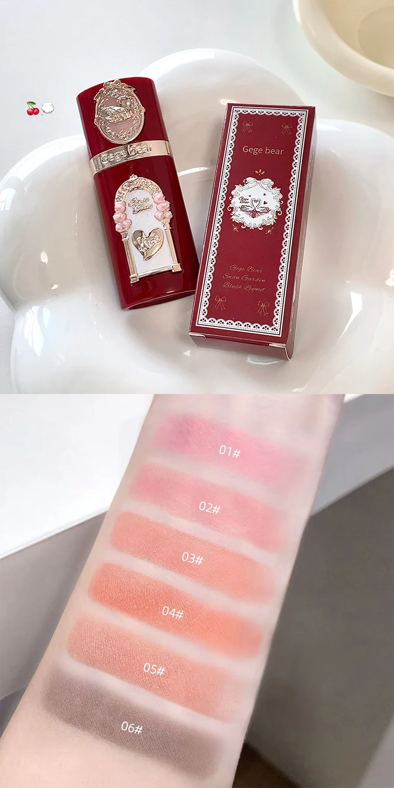 Light Blush Liquid Gege Bear Moisturizing Matte Vitality Moisturizing Whitening Brightening Natural Rouge