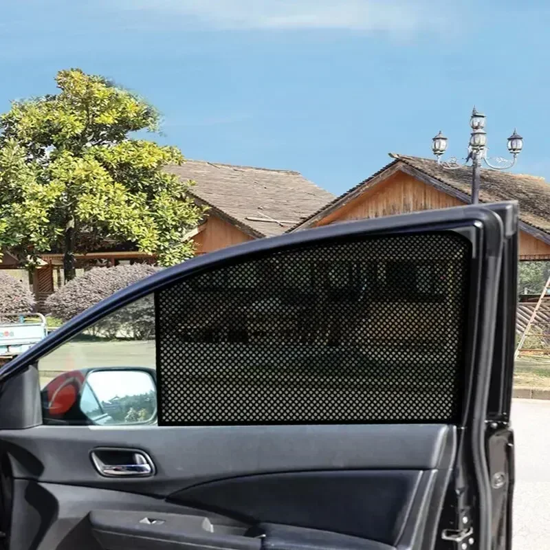 Car Window Shade Electrostatic Stickers Anti-UV Privacy Black White Dotted Sunshade Window Stickers for Auto Side Blocks Covers