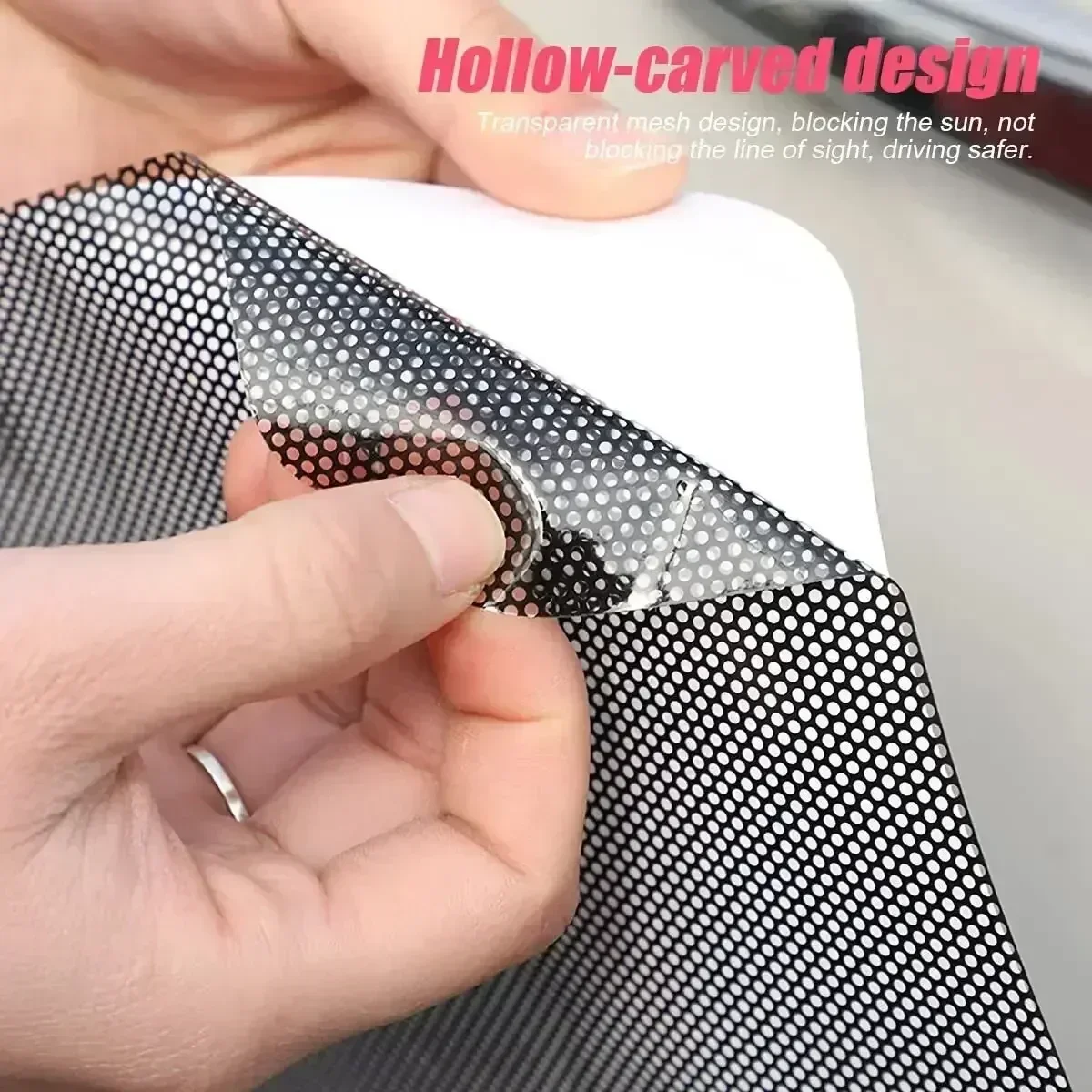 Car Window Shade Electrostatic Stickers Anti-UV Privacy Black White Dotted Sunshade Window Stickers for Auto Side Blocks Covers