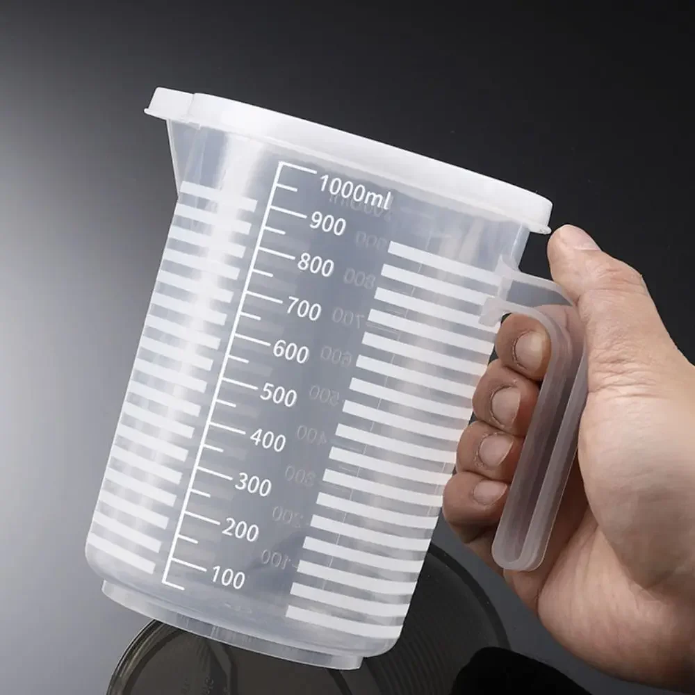 100-5000ml Kitchen Food Grade Measuring Cup Lidless with Lid Scale PC High Temperature Resistant Milk Tea Shop Plastic Beaker