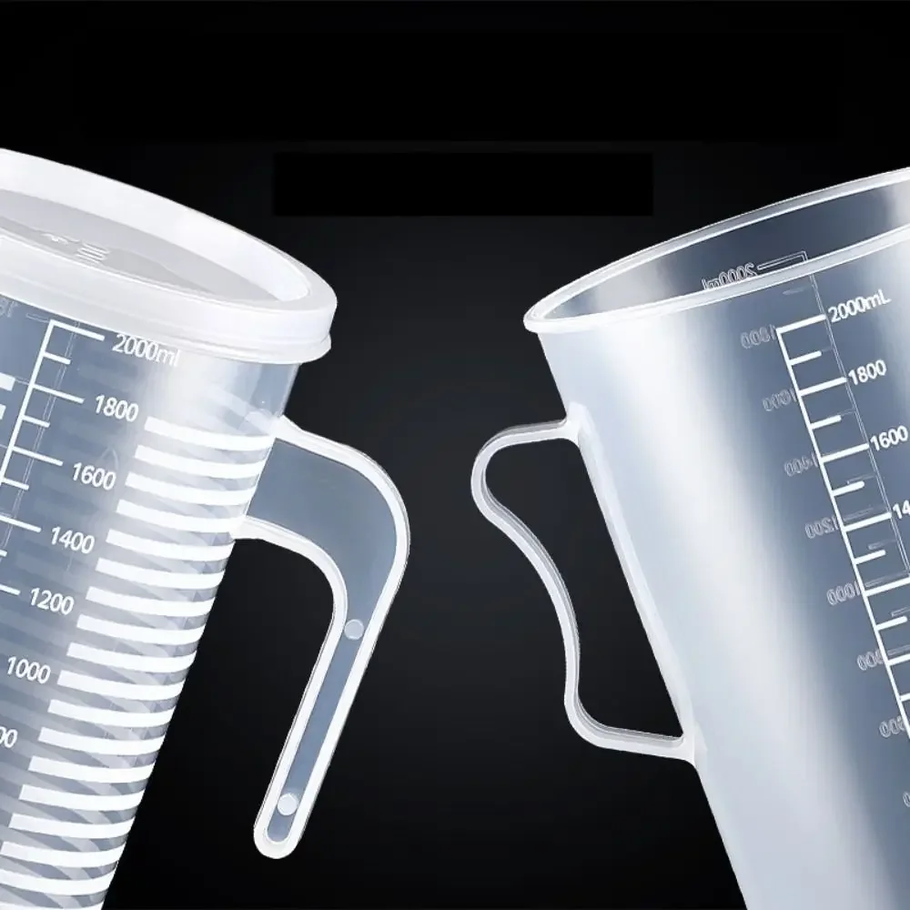 100-5000ml Kitchen Food Grade Measuring Cup Lidless with Lid Scale PC High Temperature Resistant Milk Tea Shop Plastic Beaker